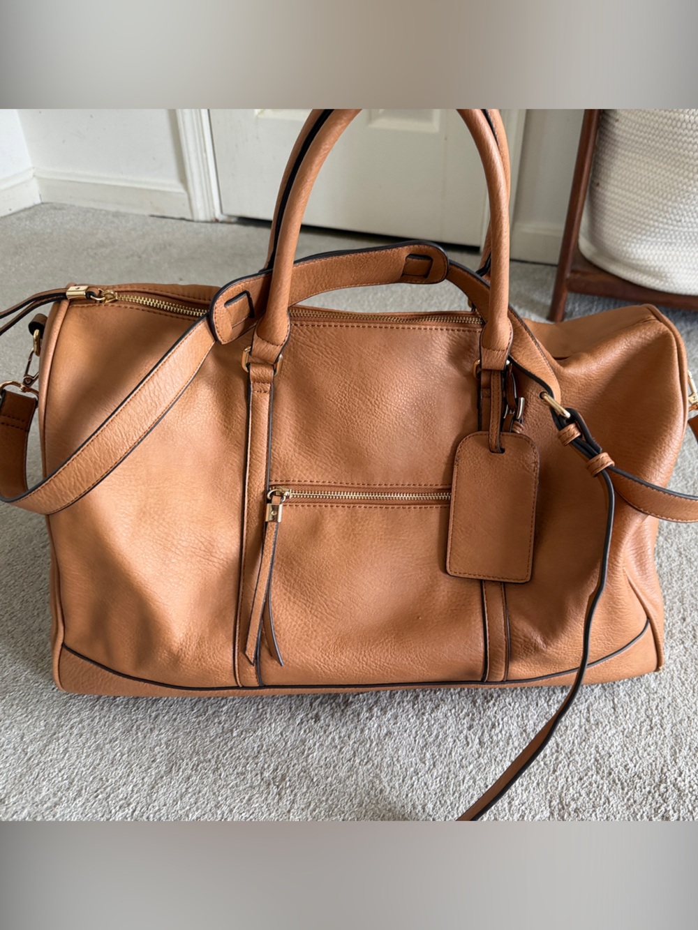 Sole Society Devon Faux Leather Weekend Duffle Bag